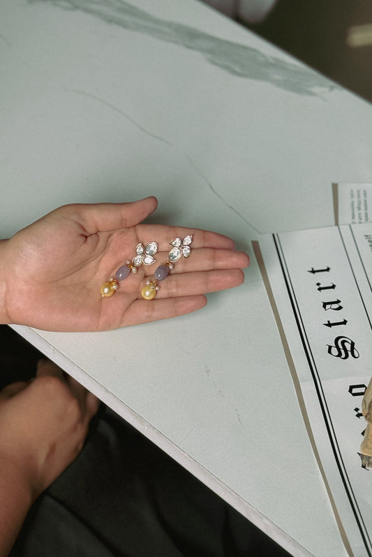 Tobi Polki Purple Earrings