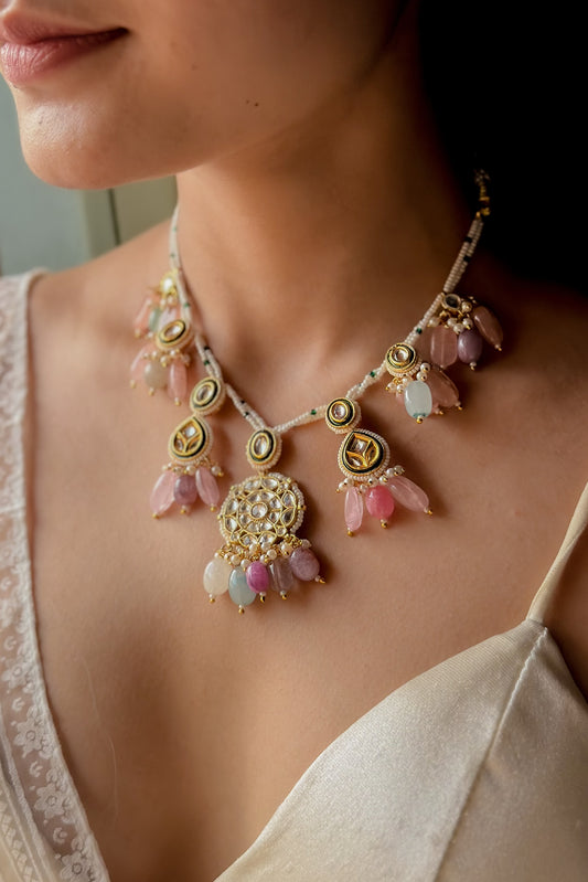 Iram Kundan Pastel Necklace