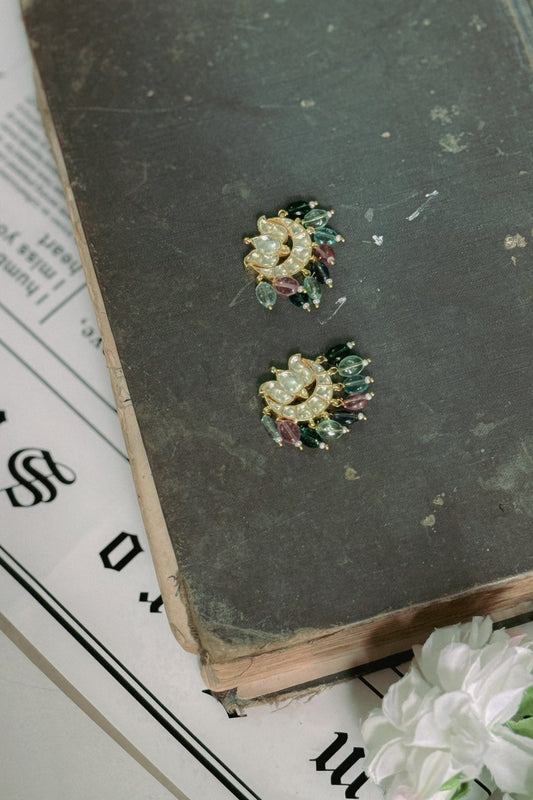 Navra Multicolored Kundan Earrings