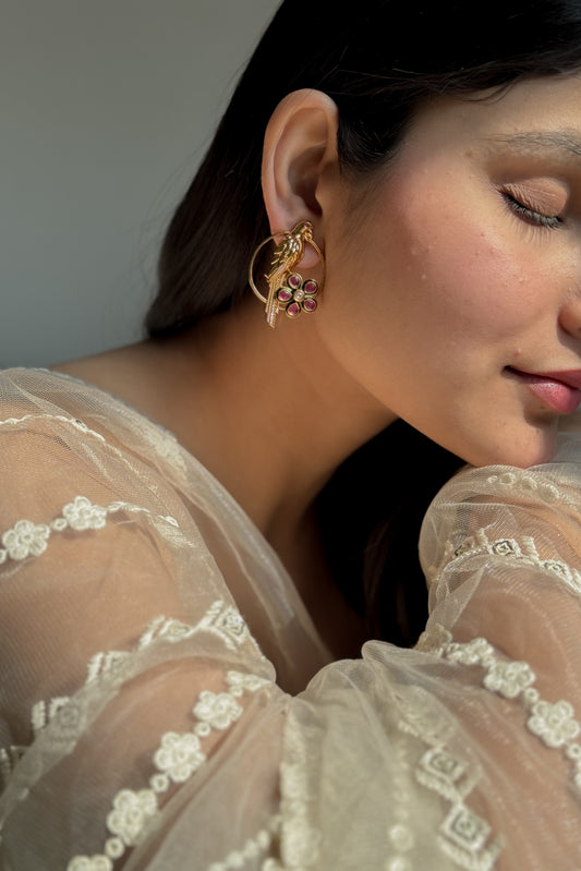 Selene Birdy Polki Earrings