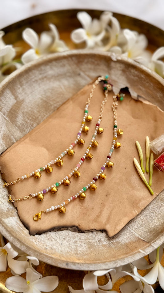 Ojasvi Ghungroo Bracelet Rakhi - Set of 3