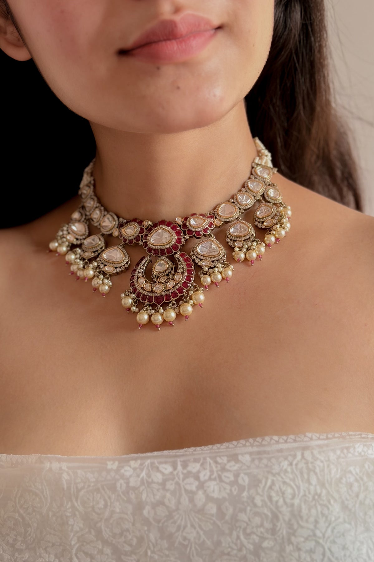 Amani Polki Necklace Set