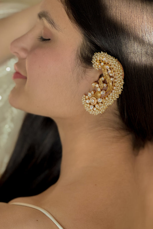 Blossom Kundan Earcuff Earrings