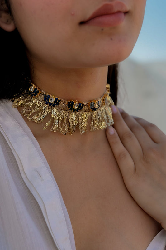 Rida Lotus Choker Necklace