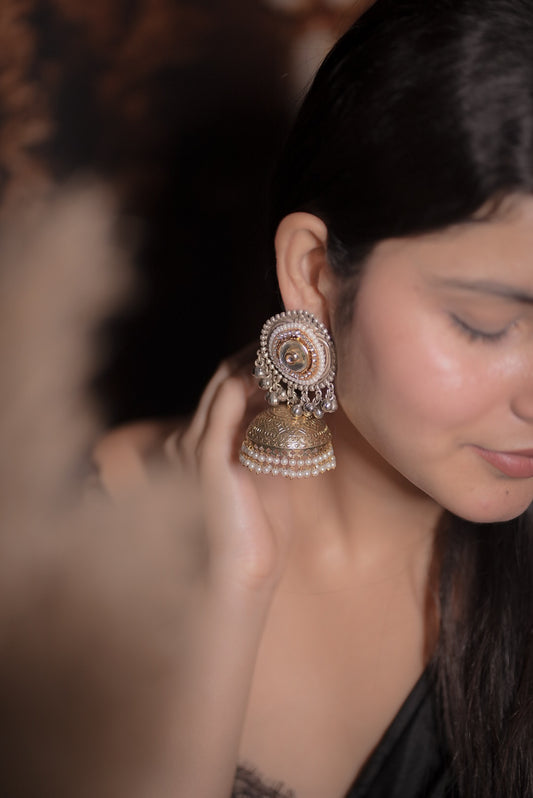 Mirum Polki Jhumka Earrings