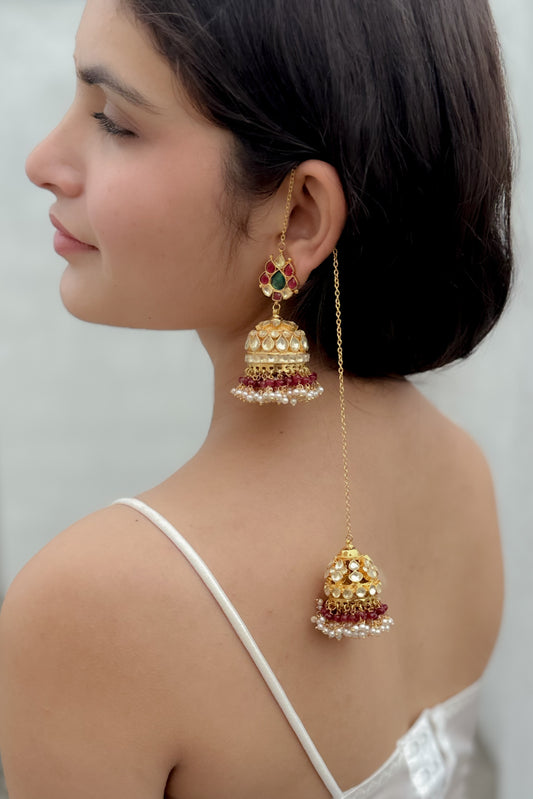Inakshi Kundan Jhumka Earrings