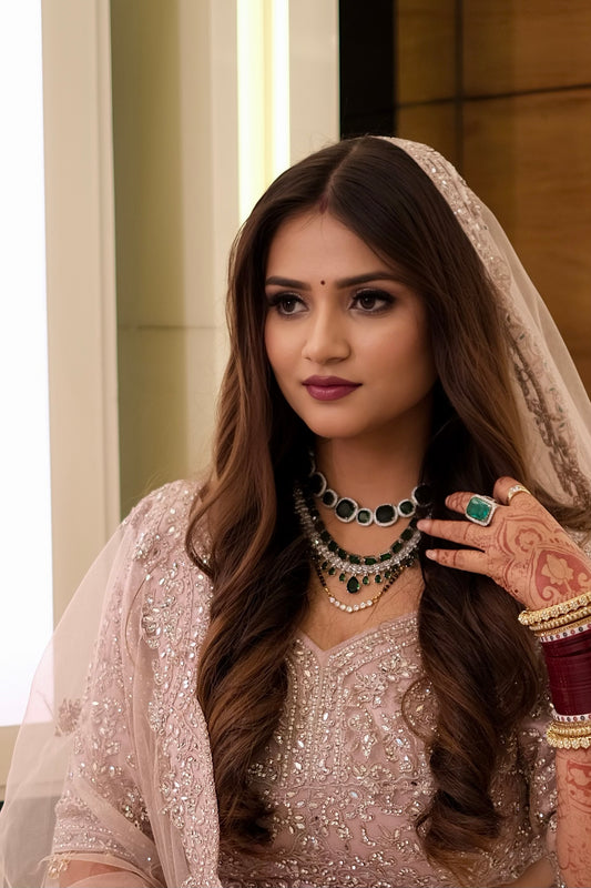 Cara Green Polki Necklace