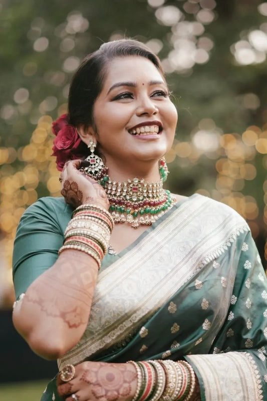 Santoor Kundan Choker Necklace Set