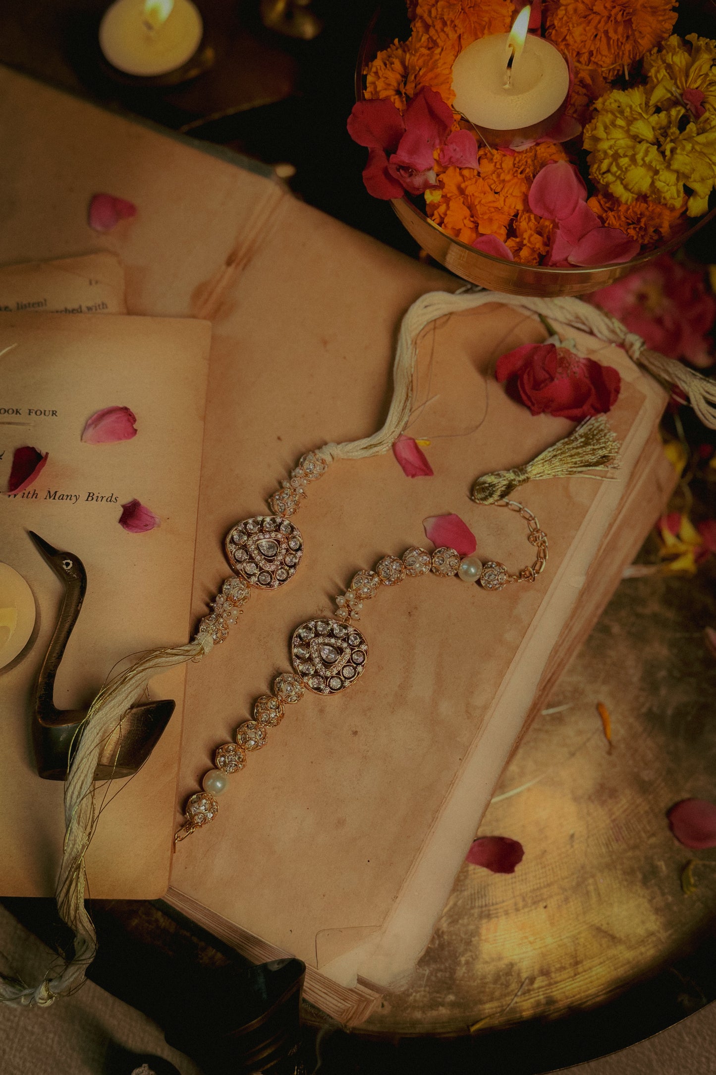 Surya Polki Rakhi and Lumba Set