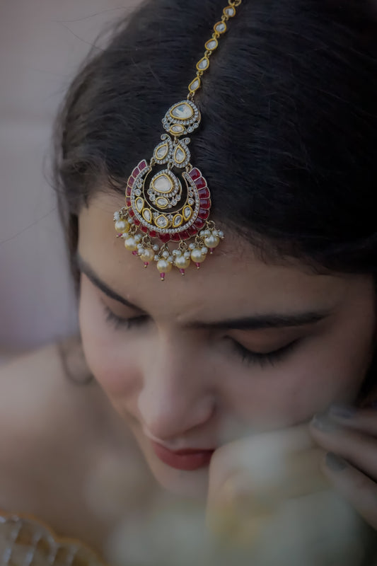 Raitia Polki Maangtikka