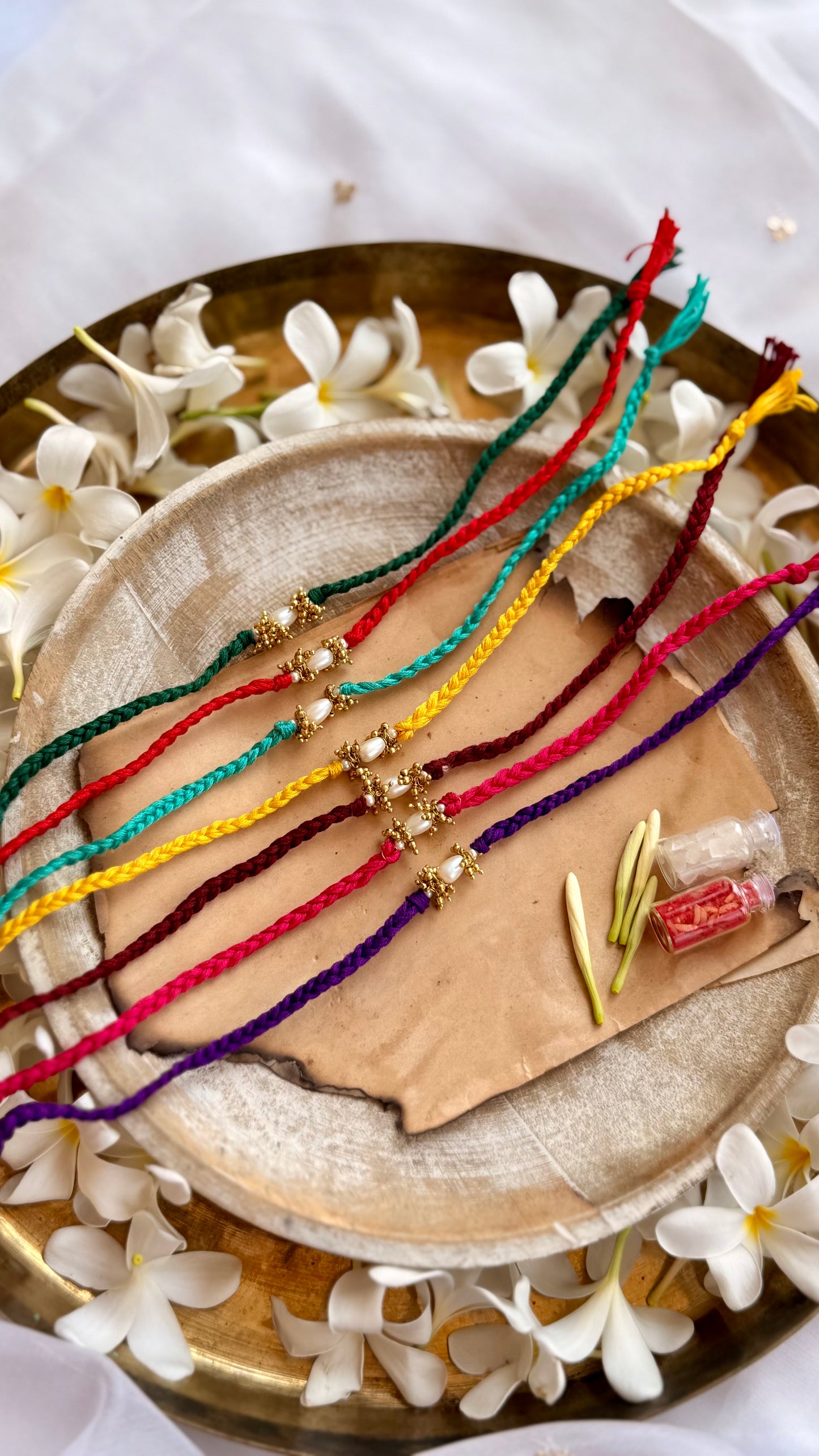 Udayan Multicolor Braided Rakhi - Set of 7