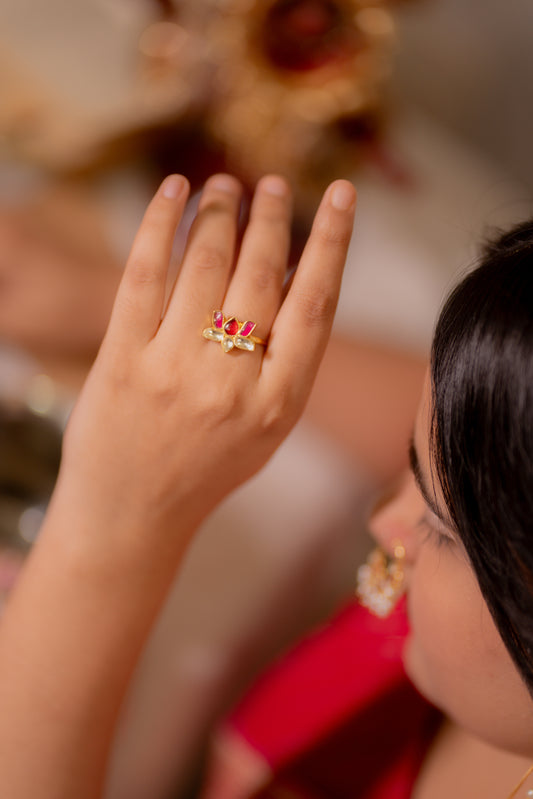 Gulbahar Kundan Ring
