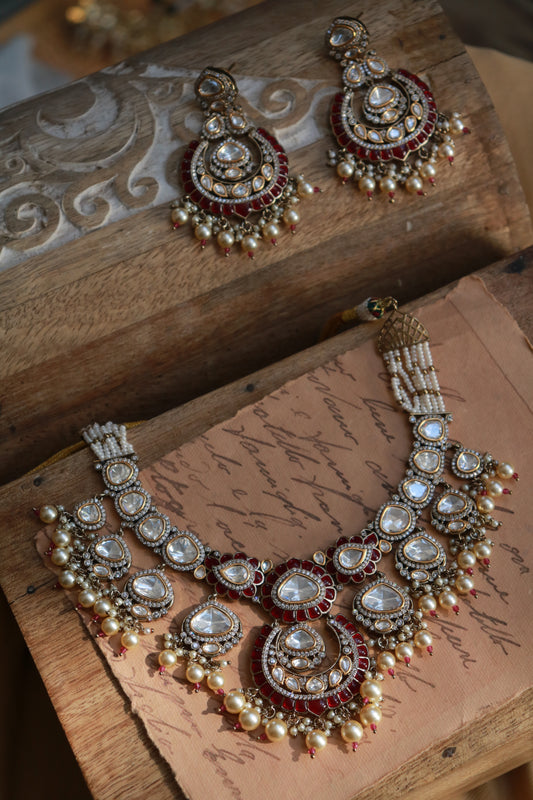 Shanzayh Polki Necklace Set