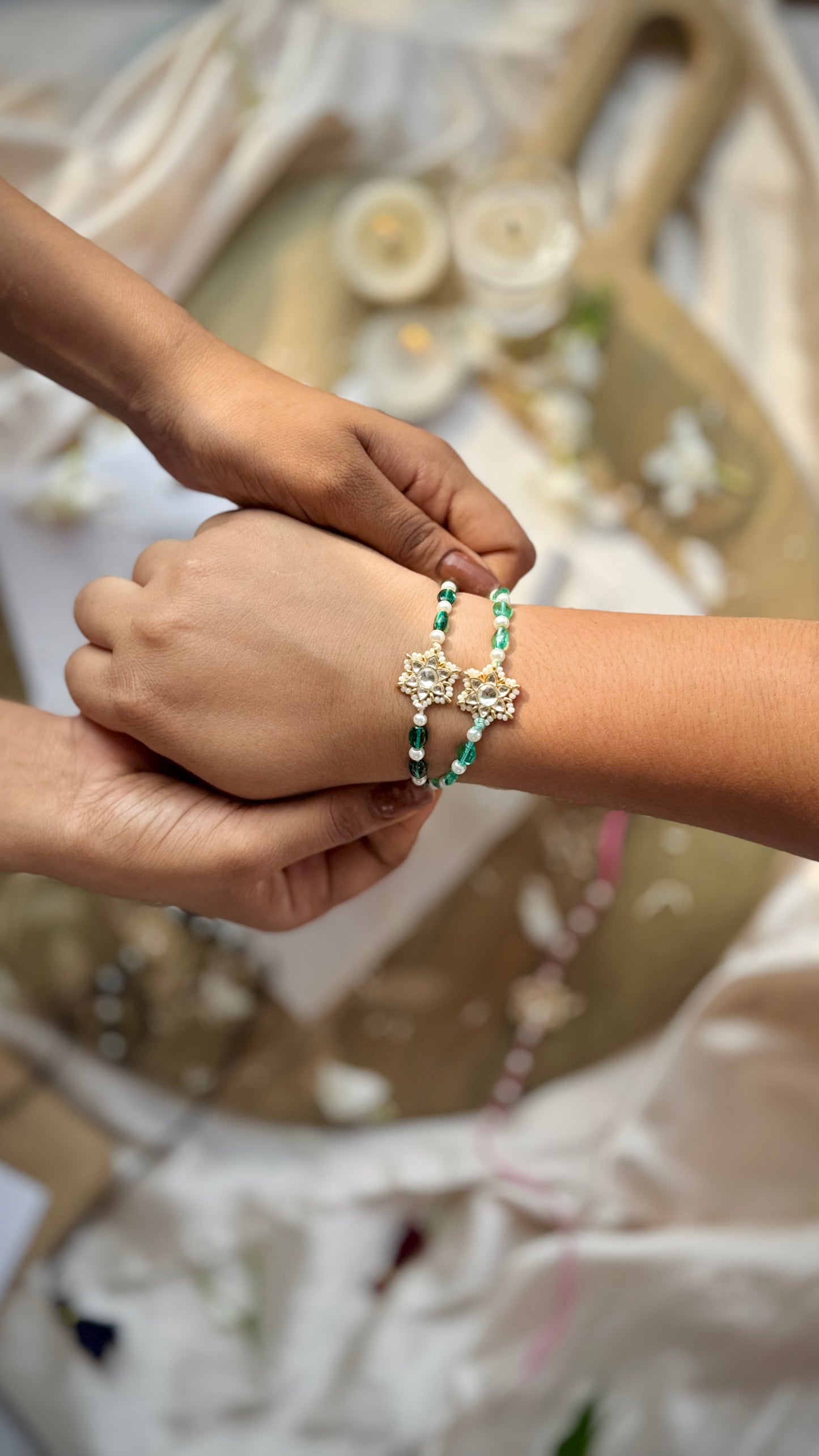 Star Kundan Rakhi - Set of 5