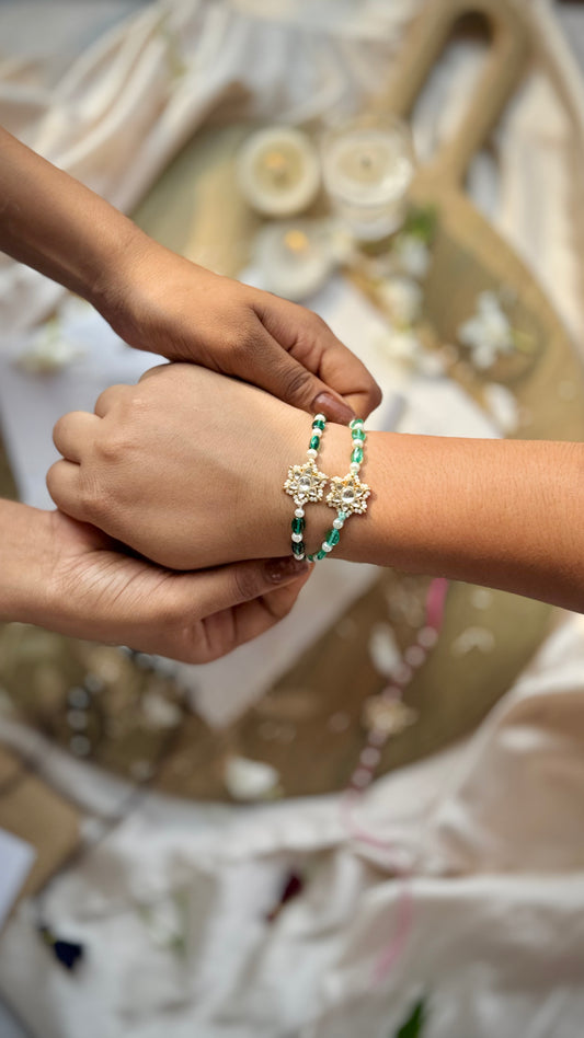 Star Kundan Rakhi - Set of 5