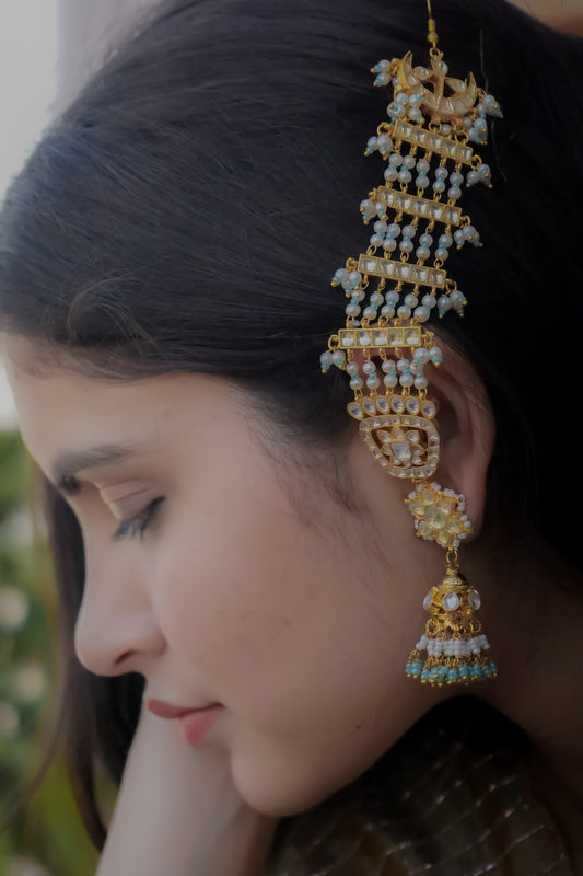 Riam Gold Plated Kundan Earrings