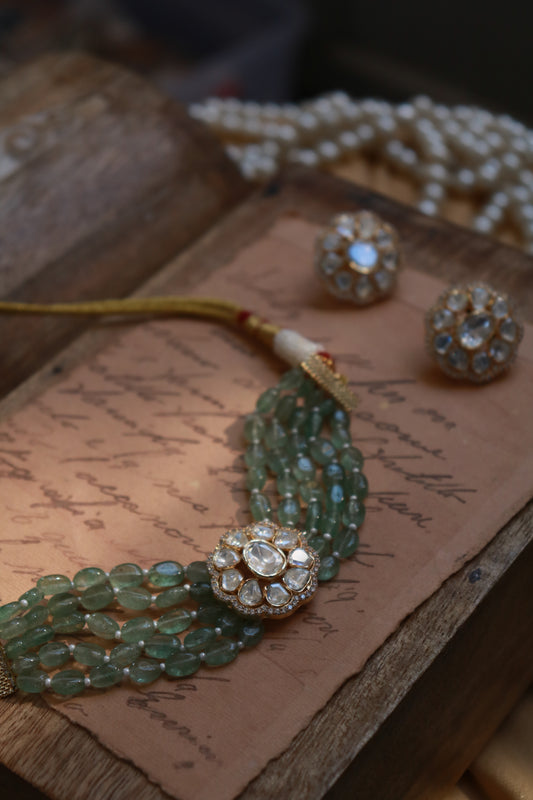 Miral Polki Choker Necklace Set