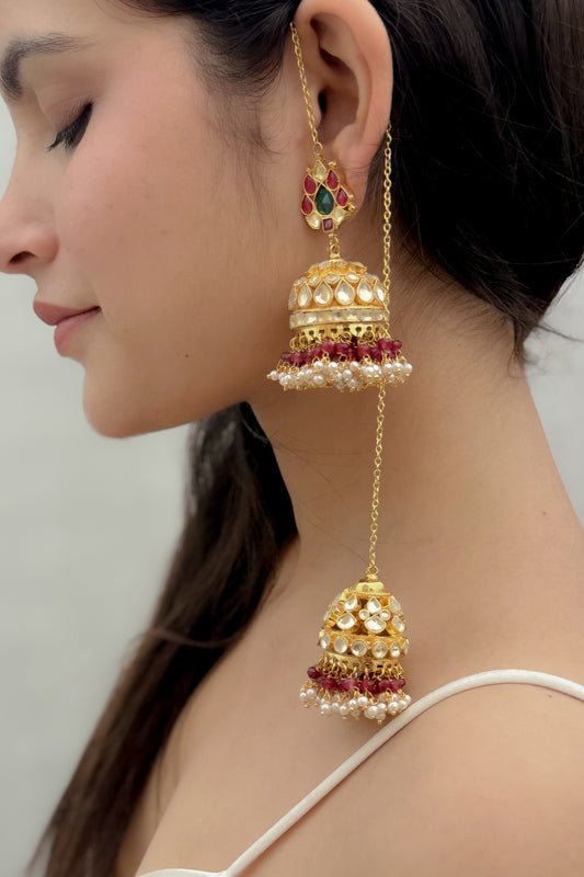 Inakshi Kundan Jhumka Earrings