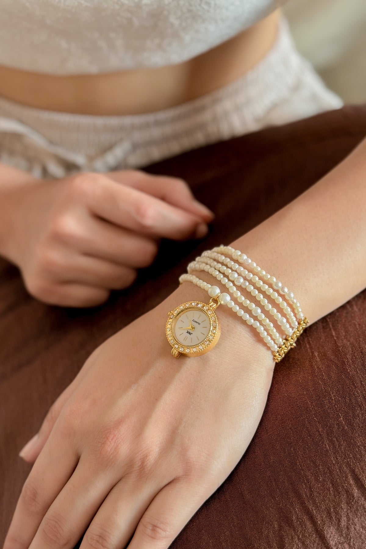 Aylaan Pearl Layered Watch