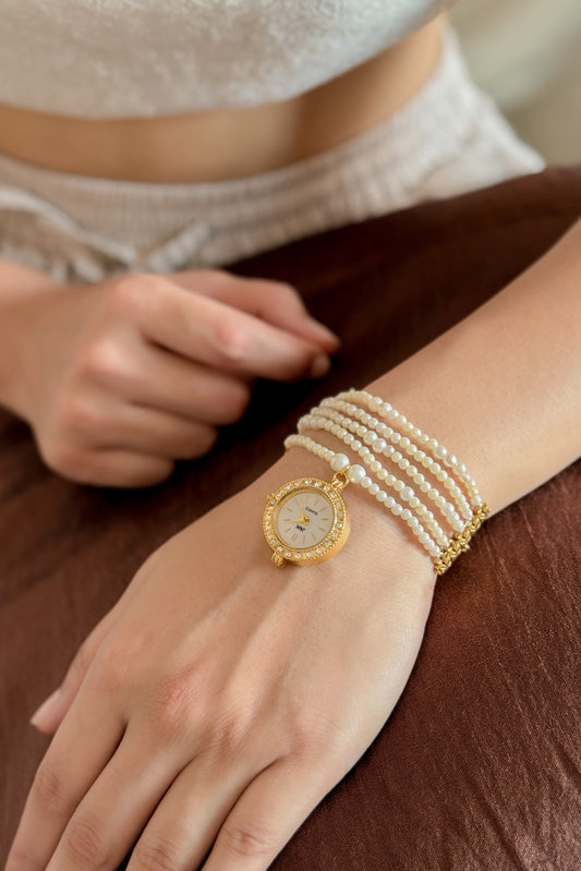 Aylaan Pearl Layered Watch