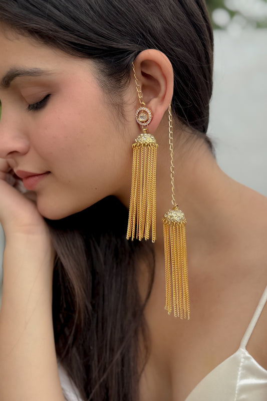Amanth Tassel Jhumka Earrings