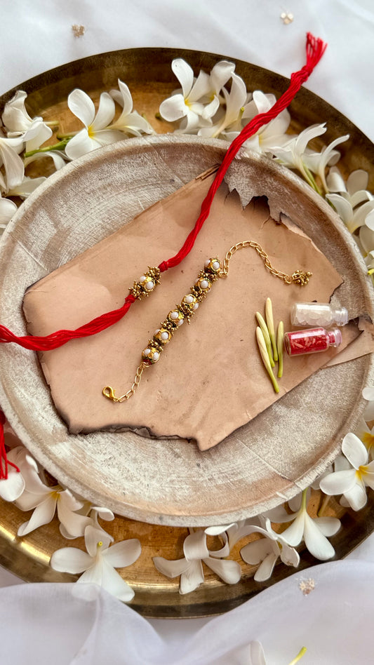 Sreyansh Multicolor Ball Rakhi & Lumba Set