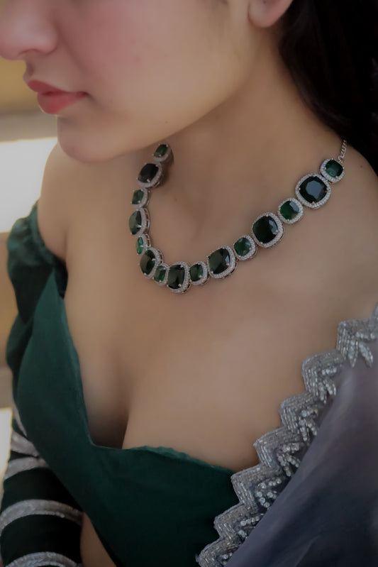 Cara Green Polki Necklace