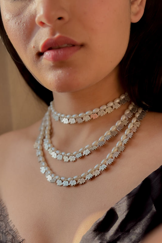 Shweta Pearl Cascade Necklace