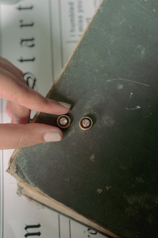 Imara Red Meenakari Earrings