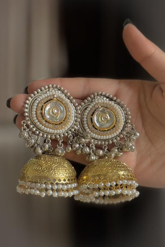 Mirum Polki Jhumka Earrings