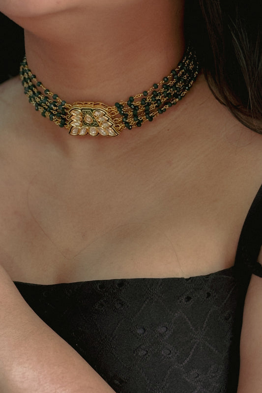 Reza Green Polki Necklace