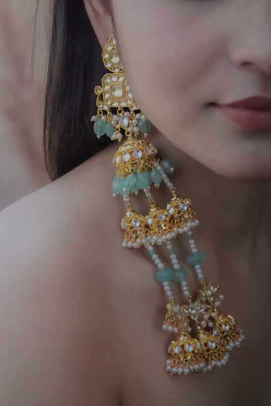 Reagon Kundan Jhumka Earrings