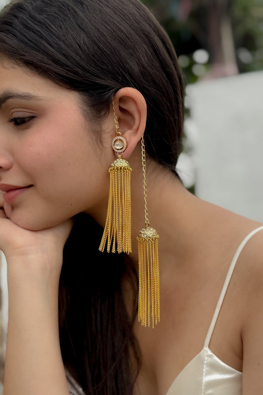 Amanth Tassel Jhumka Earrings