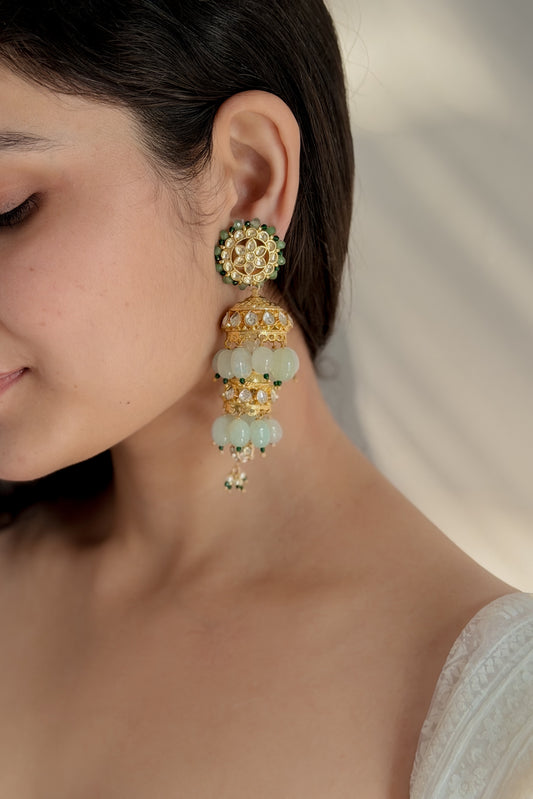Aafiya Kundan Jhumka Earrings