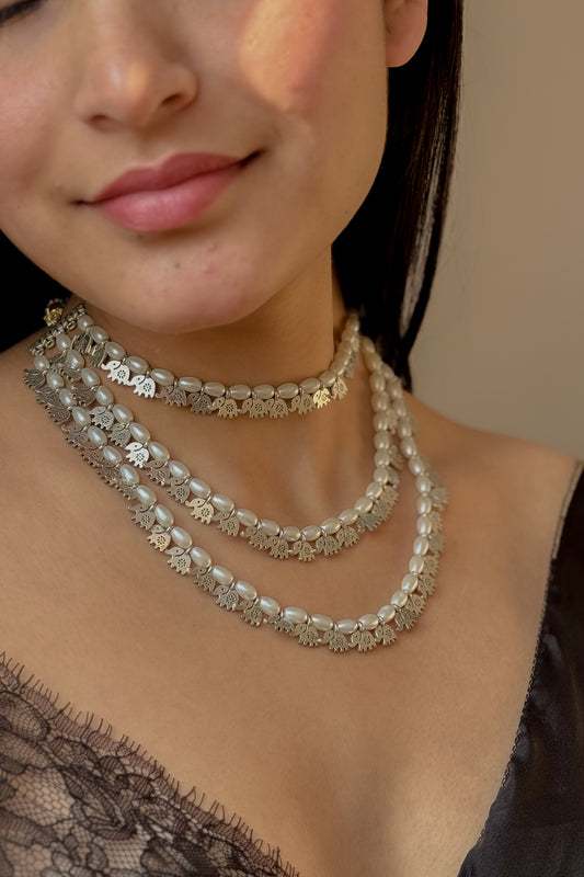 Shweta Pearl Cascade Necklace