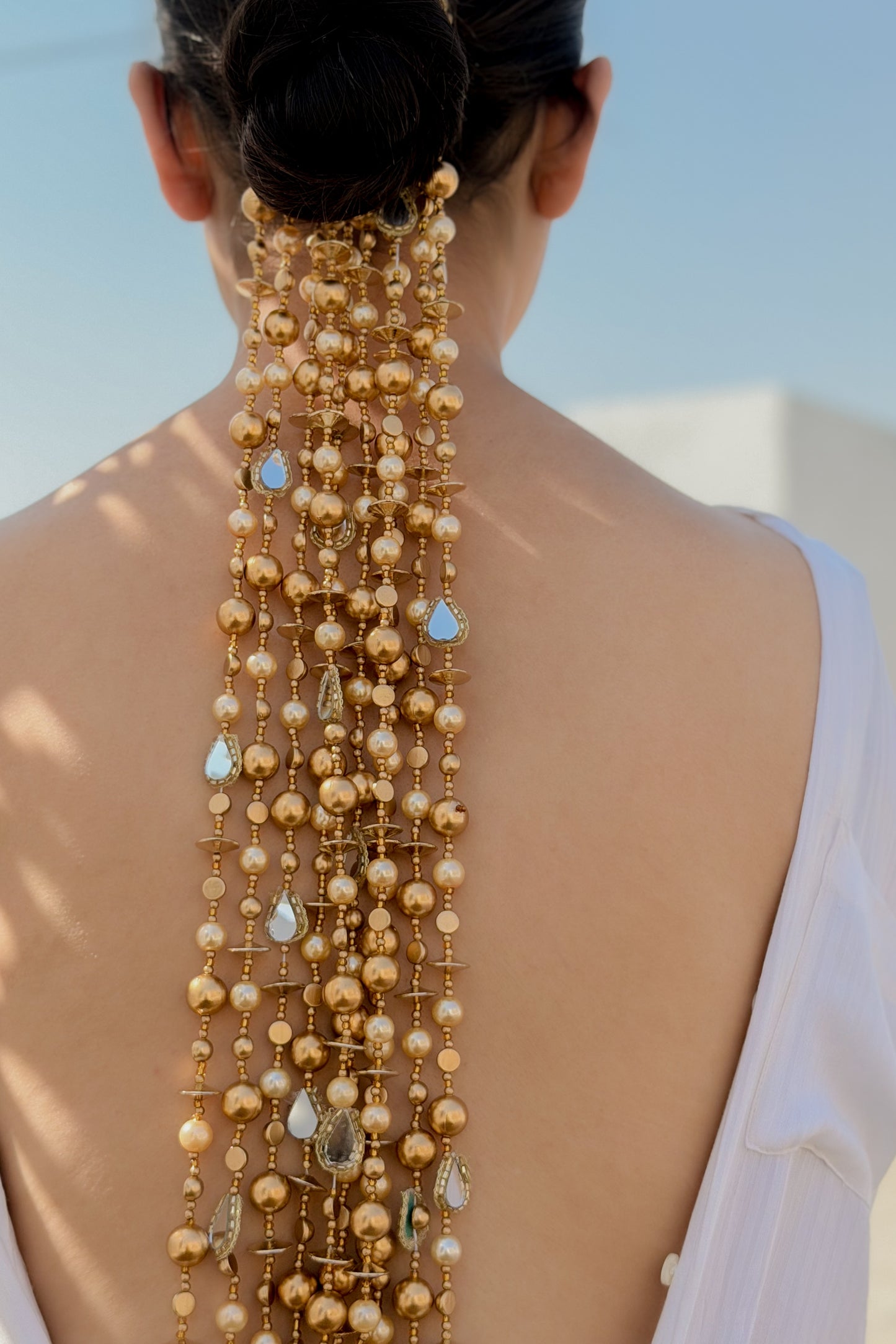 Samaira Golden Pearl Hair Accessory