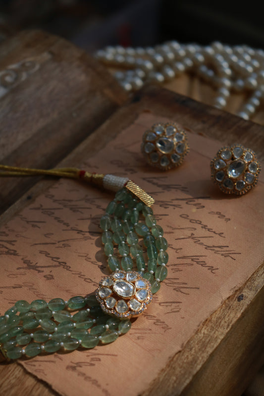 Miral Polki Choker Necklace Set