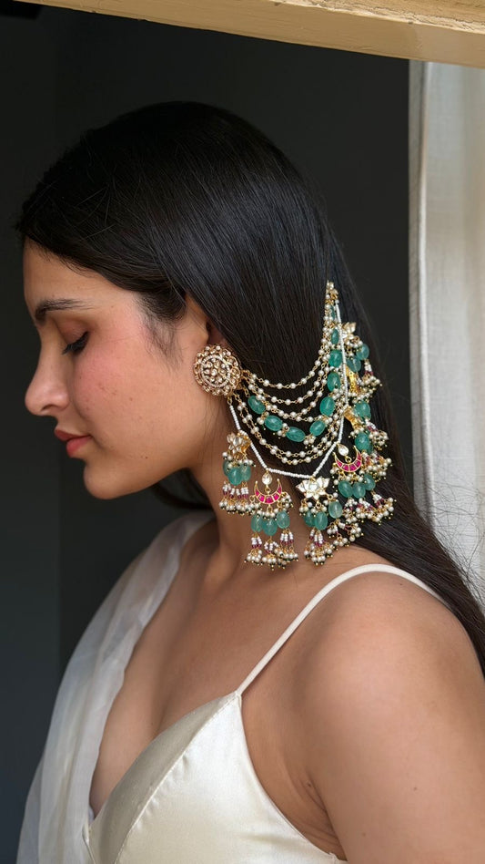 Mahzabeen Kundan Multiway Hair Accessory