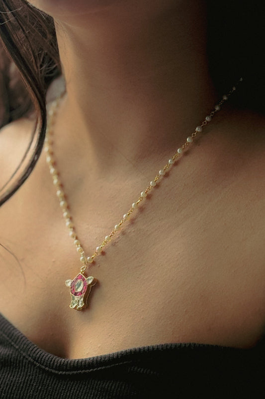 Lily Kundan Meenakari Necklace