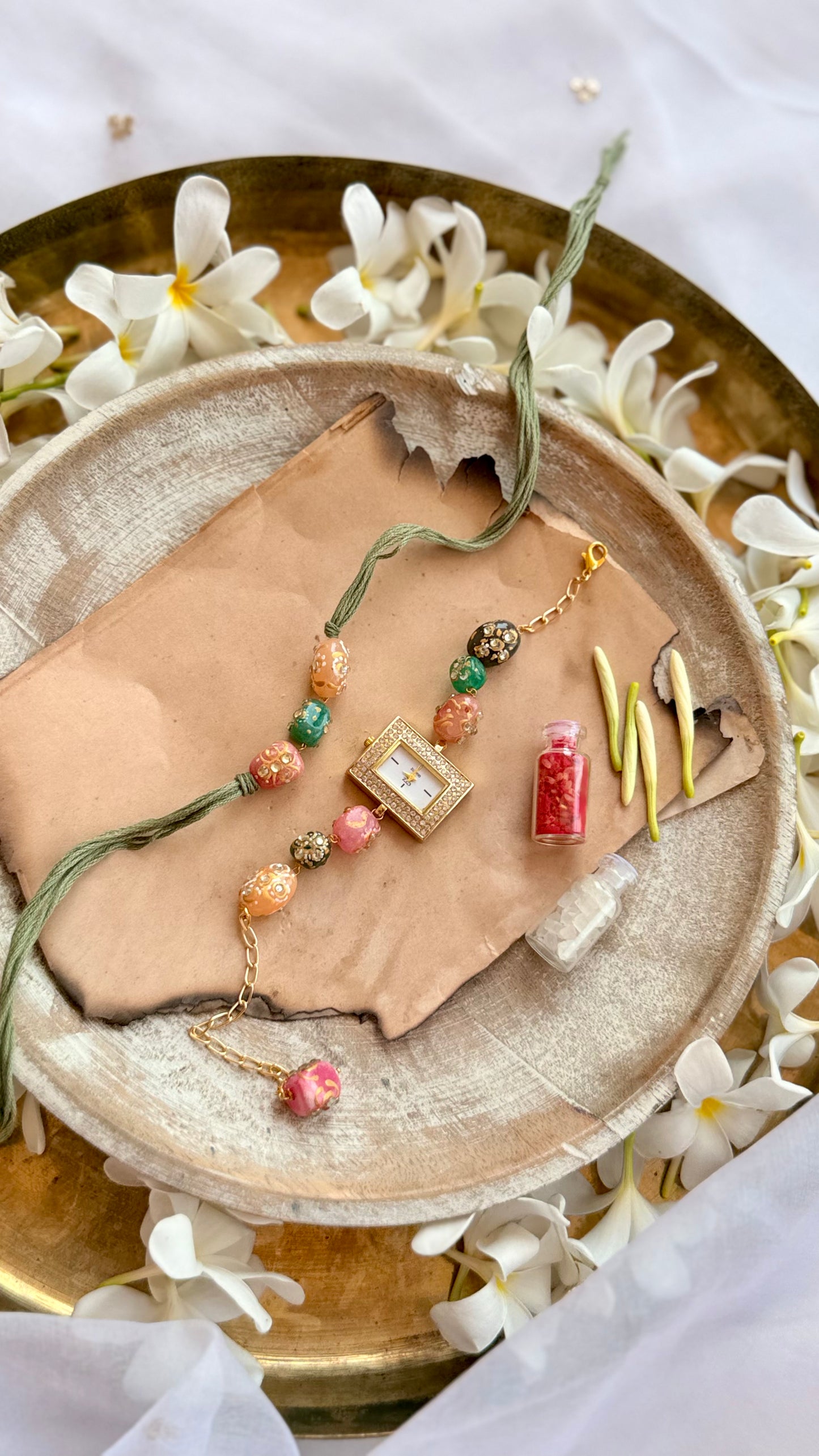 Gauransh Multicolor Rakhi & Watch Set
