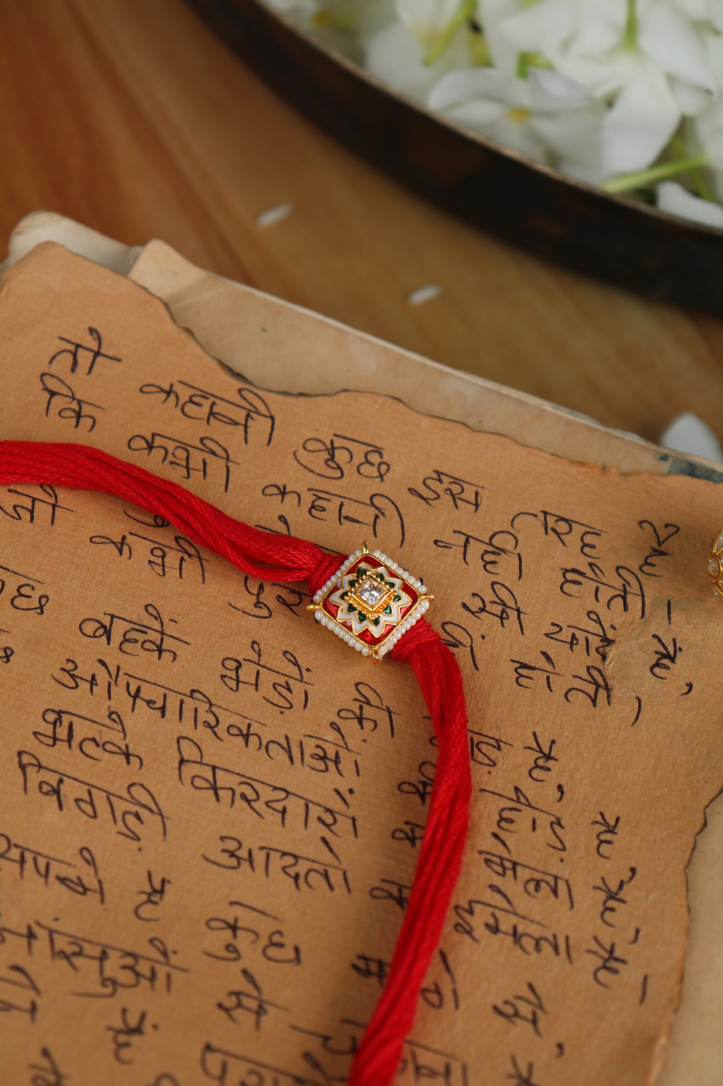 Eklavya Red Meenakari Rakhi