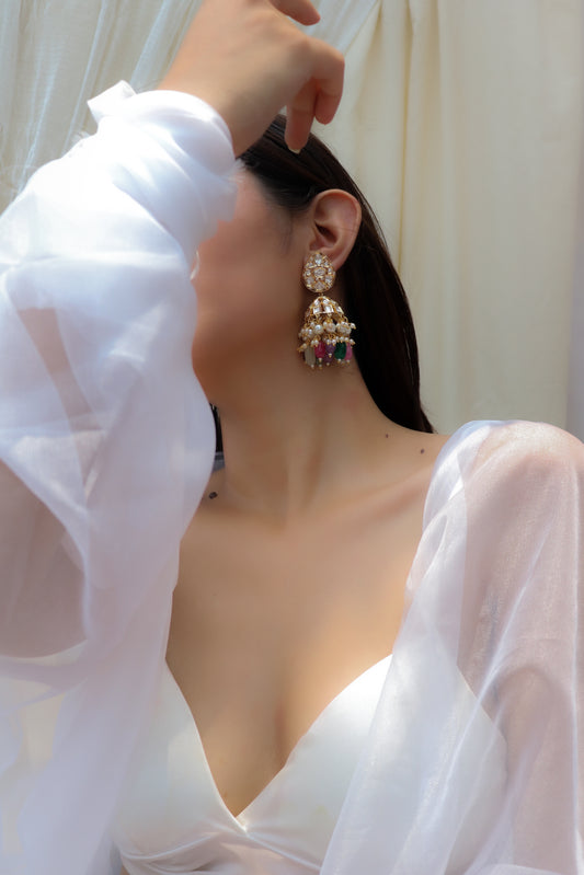 Vivienne Multicolored Jhumka Earrings