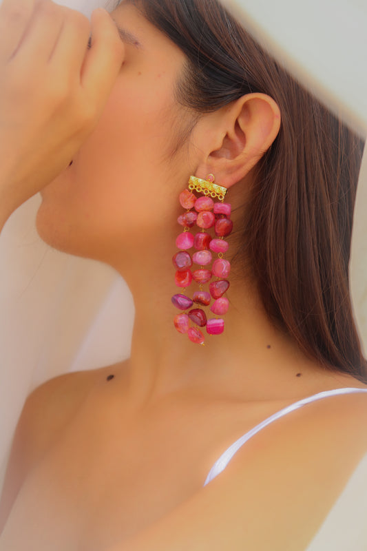 Agatha Pink Dangler Earrings