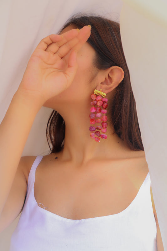 Agatha Pink Dangler Earrings