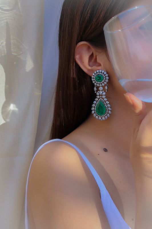 Erminia Green Victorian Danglers