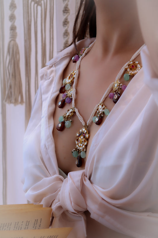 Anisha Multicolored Kundan Long Necklace
