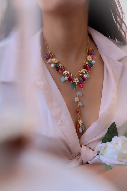 Survi Multicolored Kundan Necklace