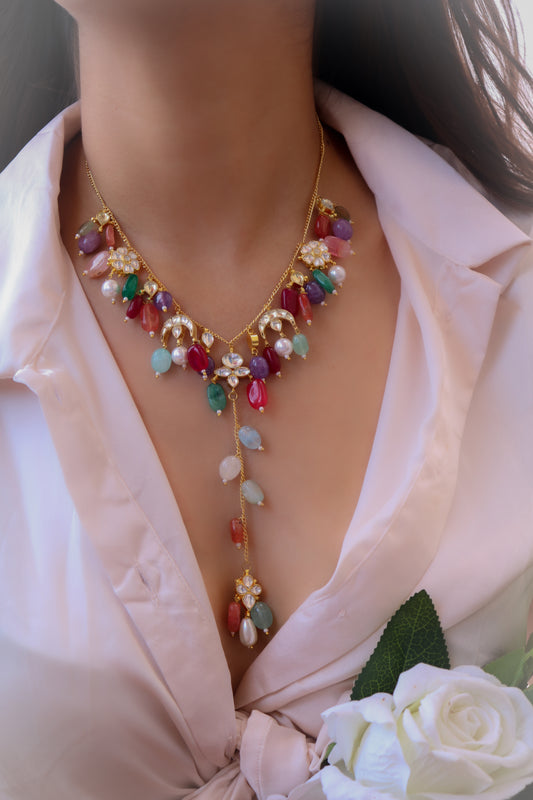 Survi Multicolored Kundan Necklace