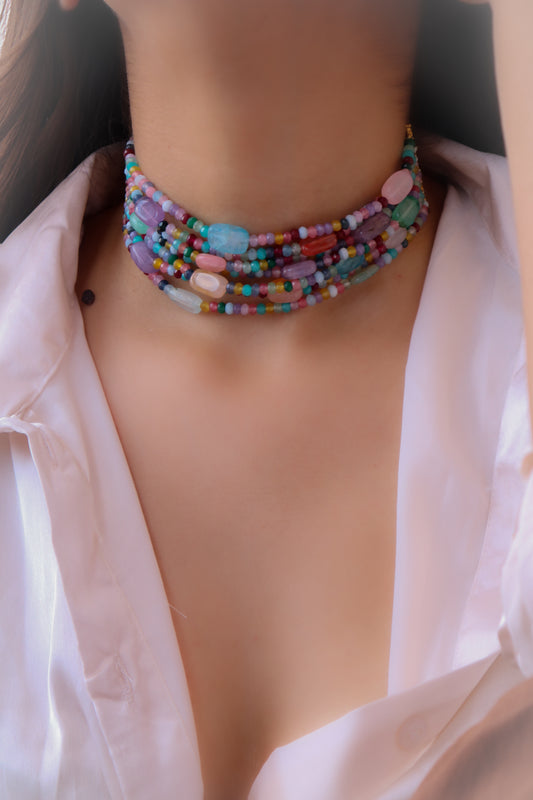 Zita Multicolored Choker Necklace