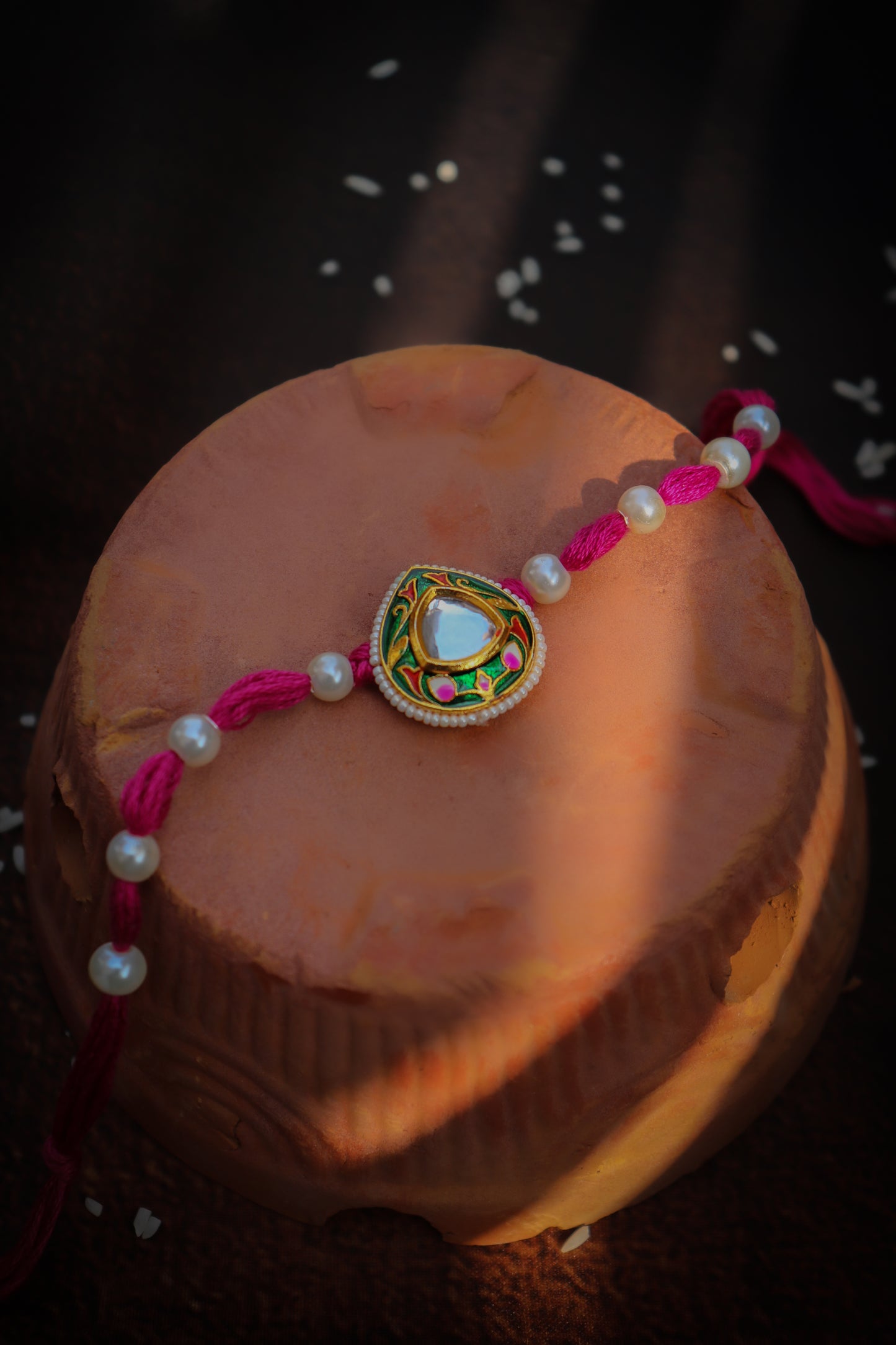 Harikant Pink Meenakari Rakhi